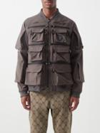 South2 West8 - Multi-pocket Zipped Ripstop Utility Jacket - Mens - Charcoal