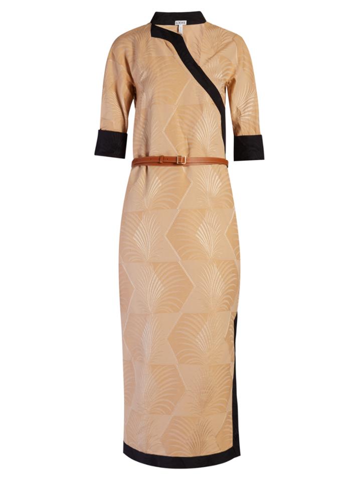 Loewe Asymmetric-front Bi-colour Midi Dress