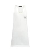 Matchesfashion.com Haider Ackermann - Tekst Print Cotton Tank Top - Womens - Ivory Multi