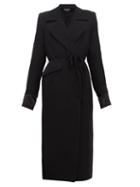 Matchesfashion.com Ann Demeulemeester - Asymmetric Wool Blend Twill Coat - Womens - Black