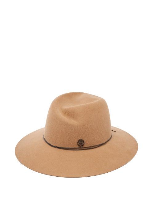 Maison Michel - Virginie Waterproof Felt Fedora Hat - Womens - Camel