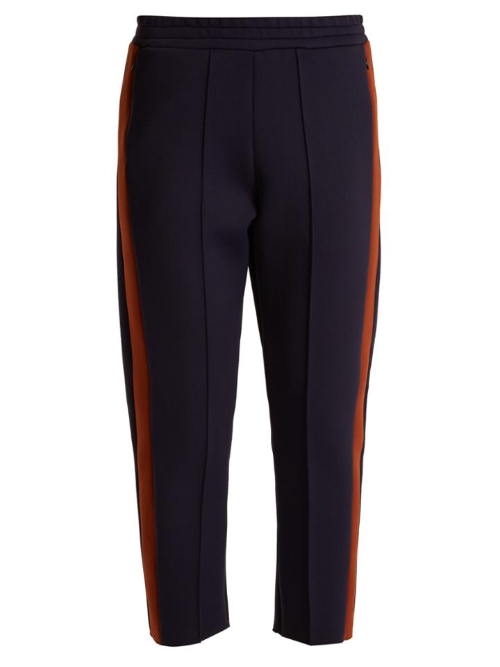 Joseph Jog Side-striped Cropped Trousers