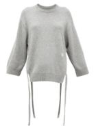 Matchesfashion.com Chlo - Iconic Monogram Tie-strap Cashmere Sweater - Womens - Grey