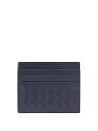 Matchesfashion.com Bottega Veneta - Intrecciato Leather Cardholder - Mens - Navy