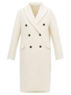Matchesfashion.com Joseph - Arles Double Breasted Alpaca And Wool Blend Coat - Womens - Cream