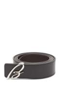 Matchesfashion.com Brioni - Monogram-buckle Leather Belt - Mens - Black Brown