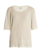 Saint Laurent Scoop-neck Cotton-blend T-shirt