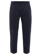 Matchesfashion.com Folk - Assembly Cropped Cotton-twill Chino Trousers - Mens - Navy