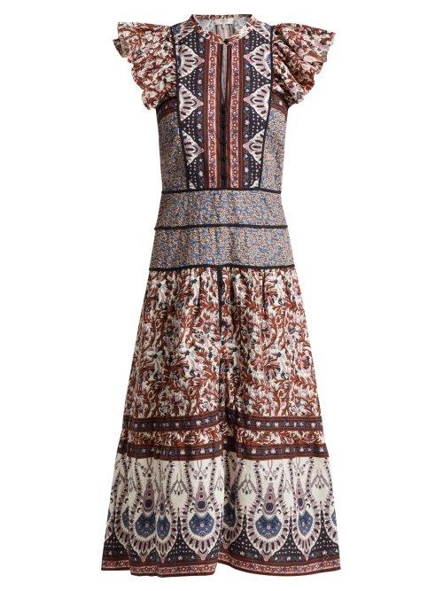 Matchesfashion.com Sea - Gemma Floral Print Dress - Womens - Pink Multi