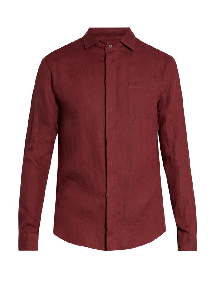 Giorgio Armani Single-cuff Linen Shirt