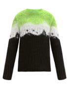 Matchesfashion.com Valentino - Jelly Block Tie Dye-intarsia Wool Sweater - Mens - Green Multi