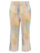 Matchesfashion.com Sies Marjan - Alex Watercolour Print Satin Trousers - Mens - Multi