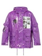 Matchesfashion.com Undercover - Pixelated Graphic Vinyl Parka - Mens - Purple