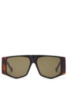 Matchesfashion.com Loewe - Masque Tortoiseshell-acetate Sunglasses - Womens - Tortoiseshell