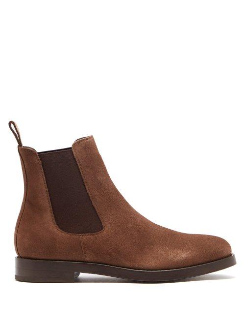Matchesfashion.com Officine Gnrale - Suede Chealsea Boots - Mens - Brown