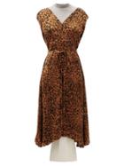 Matchesfashion.com Vetements - Leopard-print Satin And Cotton-jersey Dress - Womens - Leopard