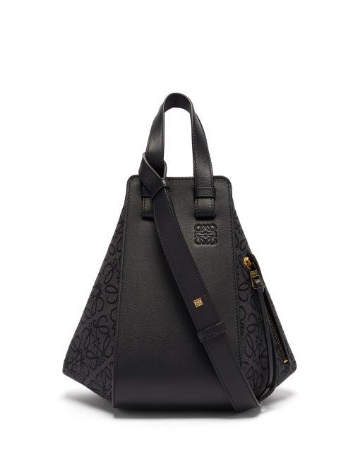 Matchesfashion.com Loewe - Hammock Small Anagram-jacquard & Leather Tote Bag - Womens - Black