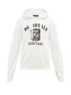 Matchesfashion.com Dolce & Gabbana - Logo-print Cotton Hooded Sweatshirt - Mens - White