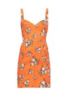 Matchesfashion.com Emilia Wickstead - Fyfe Floral Print Cloqu Mini Dress - Womens - Orange Multi