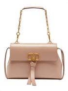 Matchesfashion.com Valentino - V Ring Medium Leather Shoulder Bag - Womens - Light Pink