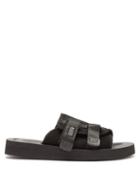 Matchesfashion.com Suicoke - Kaw-vs Suede And Leather Sandals - Mens - Black