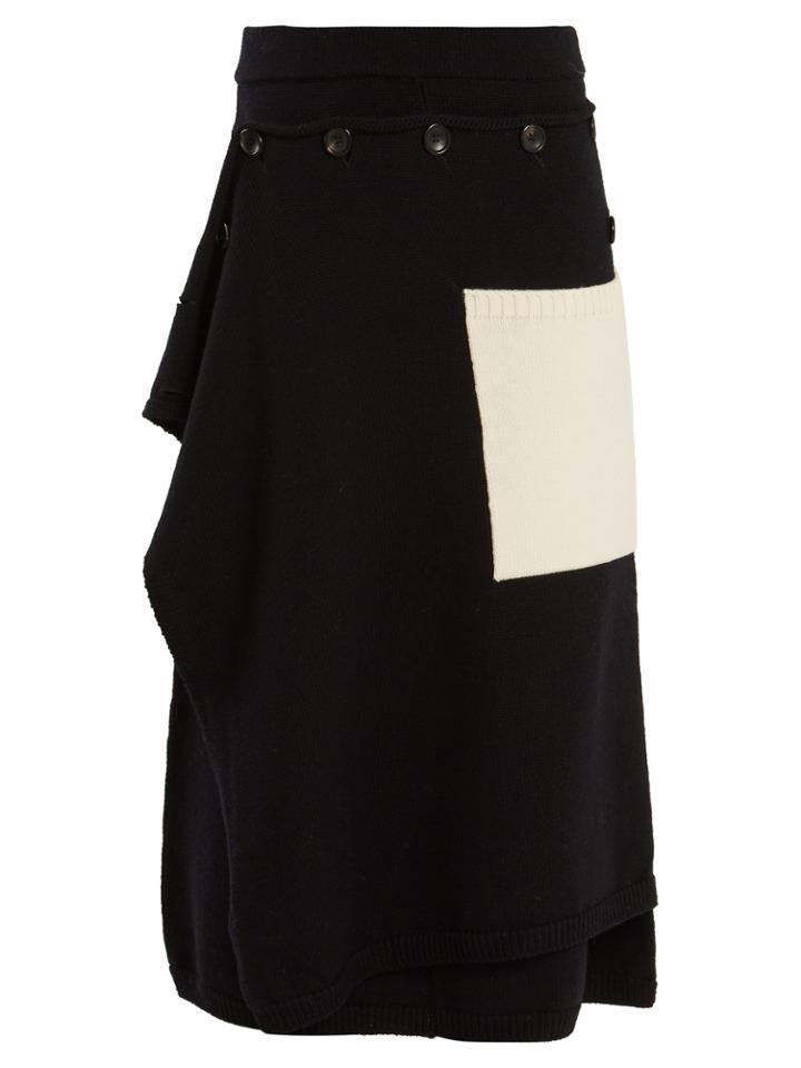 Joseph Panelled Wool Midi Skirt