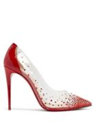 Matchesfashion.com Christian Louboutin - Degrastrass 100 Crystal Embellished Pumps - Womens - Red Multi