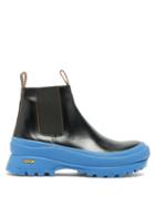Matchesfashion.com Jil Sander - Chunky-sole Leather Chelsea Boots - Womens - Black Blue