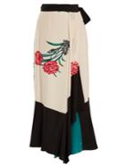 Diane Von Furstenberg Farren Floral-print Silk Crep-de Chine Skirt