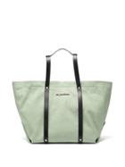 Matchesfashion.com Jil Sander - Logo-print Canvas And Leather Backpack Tote - Womens - Green