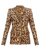 Matchesfashion.com Paco Rabanne - Leopard Print Wool Blend Blazer - Womens - Leopard