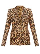 Matchesfashion.com Paco Rabanne - Leopard Print Wool Blend Blazer - Womens - Leopard