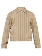 Matchesfashion.com Hope - Fifty Stripe Zip Up Shirt Jacket - Mens - Beige
