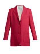 Matchesfashion.com Racil - Alfred Single Breasted Wool Blazer - Womens - Pink