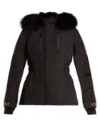 Matchesfashion.com Fendi - Logo Cuff Hooded Ski Jacket - Womens - Black