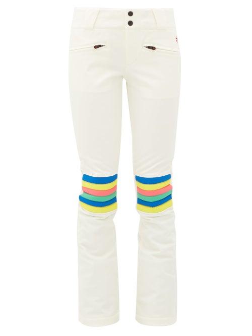 Matchesfashion.com Perfect Moment - Aurora Striped Flared Ski Trousers - Womens - White Multi