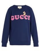 Matchesfashion.com Gucci - Logo Cotton Sweatshirt - Mens - Navy