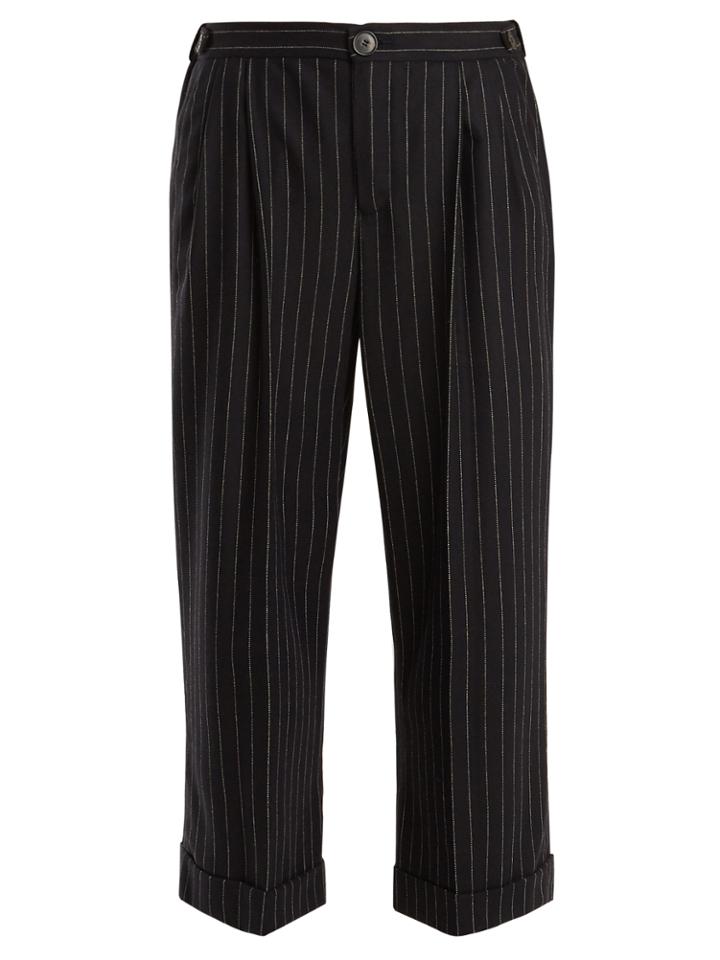 Masscob Pinstriped Cropped Wool-blend Trousers
