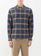 Gucci - Check Cotton-flannel Shirt - Mens - Blue Multi