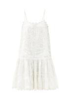 Matchesfashion.com Juliet Dunn - Scalloped Palladio Block-print Cotton Dress - Womens - White