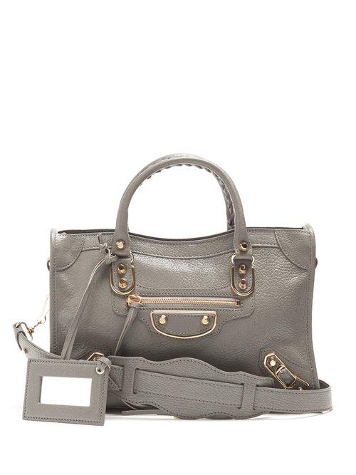 Matchesfashion.com Balenciaga - Metallic Edge City S Bag - Womens - Grey