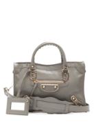 Matchesfashion.com Balenciaga - Metallic Edge City S Bag - Womens - Grey