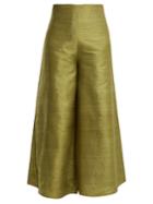 Rhode Resort Belle High-rise Wide-leg Silk Trousers