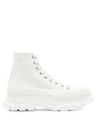 Matchesfashion.com Alexander Mcqueen - Chunky-sole High-top Canvas Trainers - Mens - White