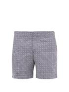 Matchesfashion.com Orlebar Brown - Bulldog Laurito Print Swim Shorts - Mens - Navy