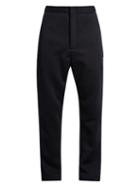 Longjourney Zip-front Herringbone Wool Track Pants