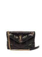Saint Laurent - Loulou Puffer Small Leather Shoulder Bag - Womens - Black