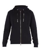 Balmain Panelled Cotton-jersey Hooded Sweatshirt