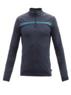 Capranea - Hunt High-neck Quarter-zip Mid-layer Top - Mens - Navy