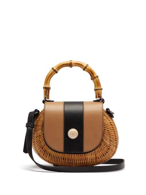 Matchesfashion.com Wai Wai - Marina Wicker Basket Bag - Womens - Black Nude